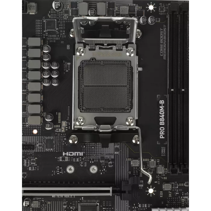 Материнская плата MSI PRO B840M-B Socket AM5 AMD B840 2xDDR5 mATX AC`97 8ch(7.1) 2.5Gg RAID+VGA+HDMI