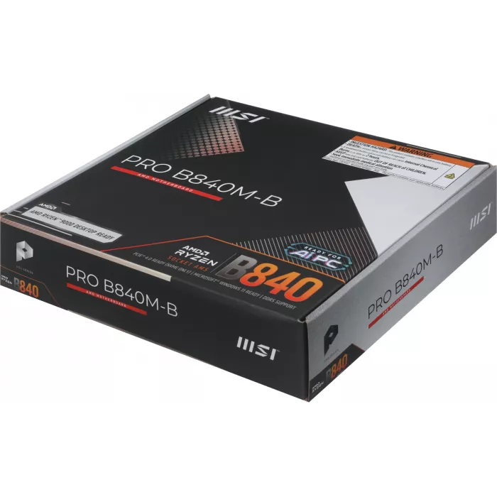 Материнская плата MSI PRO B840M-B Socket AM5 AMD B840 2xDDR5 mATX AC`97 8ch(7.1) 2.5Gg RAID+VGA+HDMI