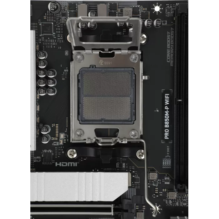 Материнская плата MSI PRO B850M-P WIFI Socket AM5 AMD B850 4xDDR5 mATX AC`97 8ch(7.1) 5Gigabit RAID+HDMI+DP