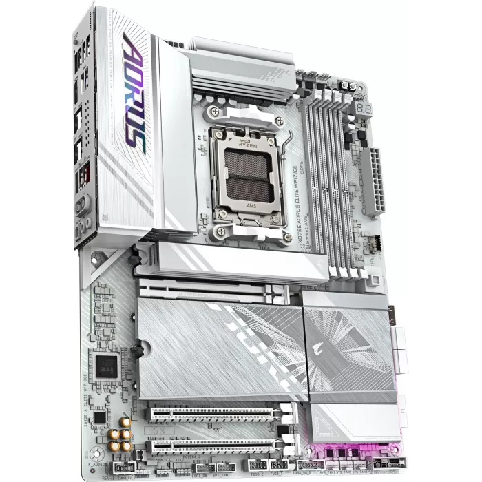 Материнская плата Gigabyte X870E AORUS ELITE WIFI7 ICE Socket AM5 AMD X870E 4xDDR5 ATX AC`97 8ch(7.1) 2.5Gg RAID+HDMI