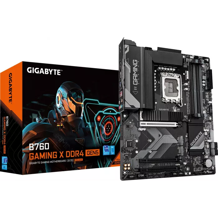 Материнская плата Gigabyte B760 GAMING X DDR4 GEN5 Soc-1700 Intel B760 4xDDR4 ATX AC`97 8ch(7.1) 2.5Gg RAID+HDMI+DP