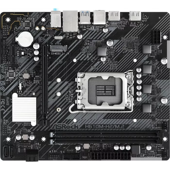 Материнская плата Asrock H610M-H2/M.2 Soc-1700 Intel H610 2xDDR4 mATX AC`97 8ch(7.1) GbLAN+HDMI