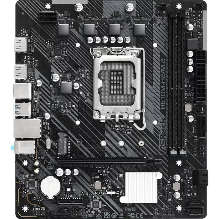 Материнская плата Asrock H610M-H2/M.2 Soc-1700 Intel H610 2xDDR4 mATX AC`97 8ch(7.1) GbLAN+HDMI
