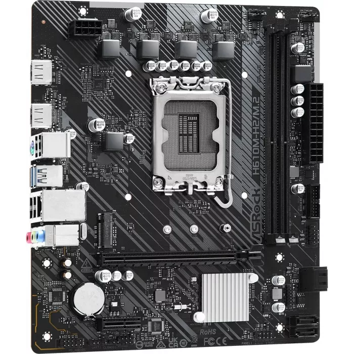 Материнская плата Asrock H610M-H2/M.2 Soc-1700 Intel H610 2xDDR4 mATX AC`97 8ch(7.1) GbLAN+HDMI