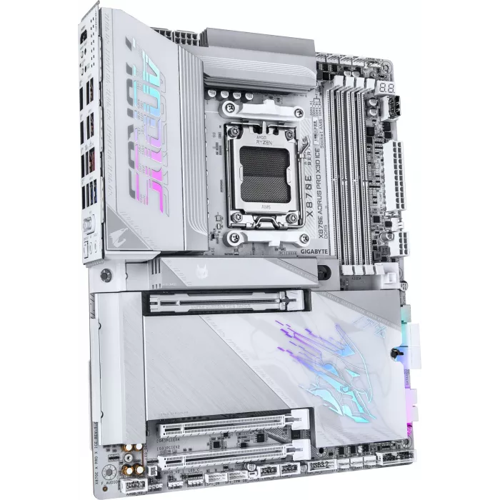 Материнская плата Gigabyte X870E AORUS PRO X3D ICE Socket AM5 AMD X870E 4xDDR5 ATX AC`97 8ch(7.1) 5Gigabit RAID+HDMI
