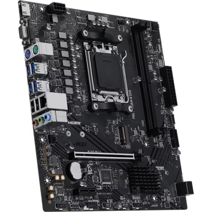 Материнская плата MSI PRO A620AM-B EVO Socket AM5 AMD A620A 2xDDR5 mATX AC`97 8ch(7.1) 2.5Gg RAID+VGA+HDMI