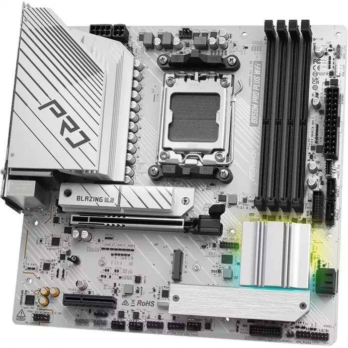 Материнская плата Asrock B850M Pro Plus WiFi Socket AM5 AMD B850 4xDDR5 mATX AC`97 8ch(7.1) 2.5Gg RAID+HDMI+DP