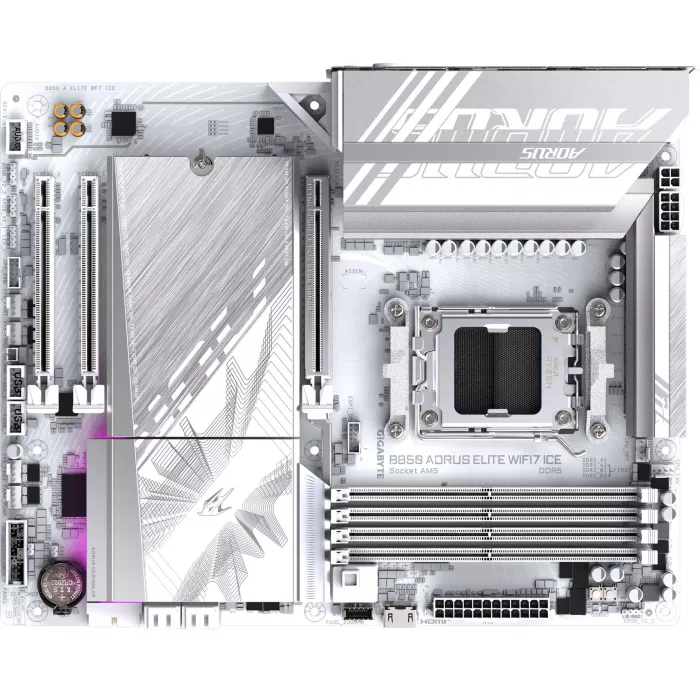 Материнская плата Gigabyte B850 AORUS ELITE WIFI7 ICE Socket AM5 AMD B850 4xDDR5 ATX AC`97 8ch(7.1) 2.5Gg RAID+DP