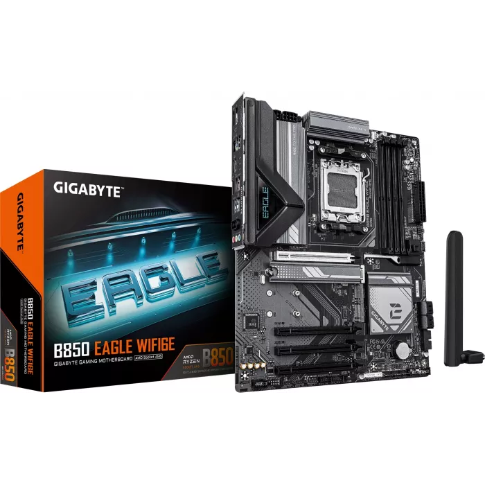 Материнская плата Gigabyte B850 EAGLE WIFI6E Socket AM5 AMD B850 4xDDR5 ATX AC`97 8ch(7.1) GbLAN RAID+HDMI+DP