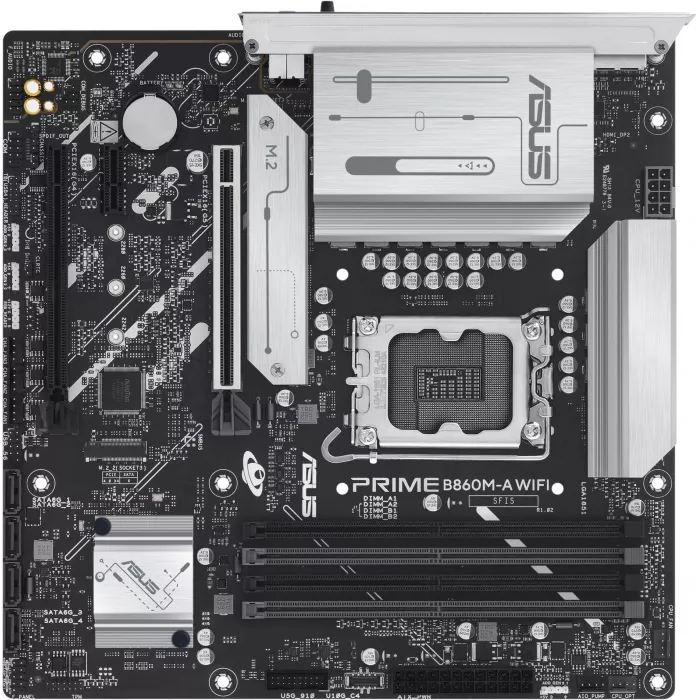 Материнская плата Asus PRIME B860M-A WIFI Soc-1851 Intel B860 4xDDR5 mATX AC`97 8ch(7.1) 2.5Gg RAID+HDMI+DP