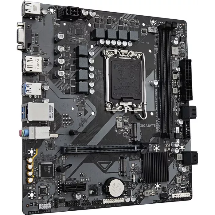 Материнская плата Gigabyte B760M E Soc-1700 Intel B760 2xDDR5 mATX AC`97 8ch(7.1) GbLAN RAID+VGA+HDMI+DP