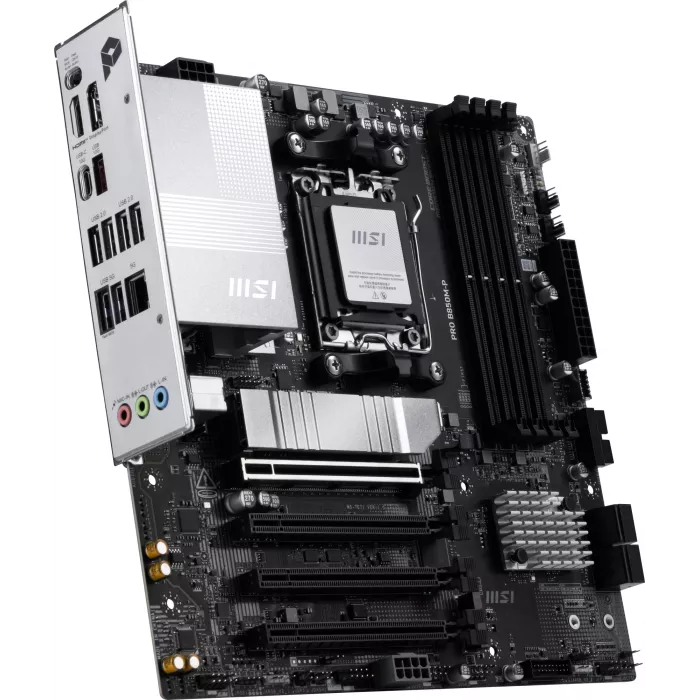Материнская плата MSI PRO B850M-P Socket AM5 AMD B850 4xDDR5 mATX AC`97 8ch(7.1) 5Gigabit RAID+HDMI+DP