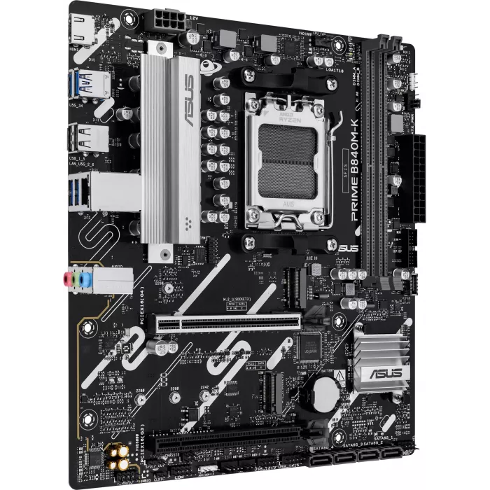 Материнская плата Asus PRIME B840M-K Socket AM5 AMD B840 2xDDR5 mATX AC`97 8ch(7.1) 2.5Gg RAID+HDMI
