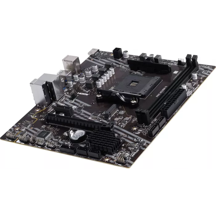 Материнская плата MSI PRO A520M-S Soc-AM4 AMD A520 2xDDR4 mATX AC`97 8ch(7.1) GbLAN RAID+HDMI