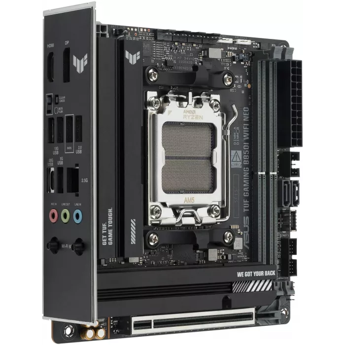 Материнская плата Asus TUF GAMING B850I WIFI NEO Socket AM5 AMD B850 2xDDR5 mini-ITX AC`97 8ch(7.1) 2.5Gg RAID+HDMI+DP