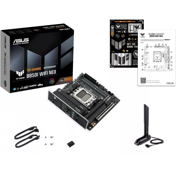 Материнская плата Asus TUF GAMING B850I WIFI NEO Socket AM5 AMD B850 2xDDR5 mini-ITX AC`97 8ch(7.1) 2.5Gg RAID+HDMI+DP