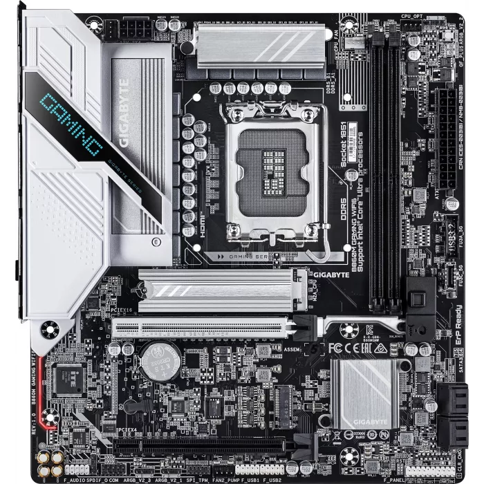 Материнская плата Gigabyte B860M GAMING WIFI6 Soc-1851 Intel B860 2xDDR5 mATX AC`97 8ch(7.1) 2.5Gg RAID+HDMI+DP