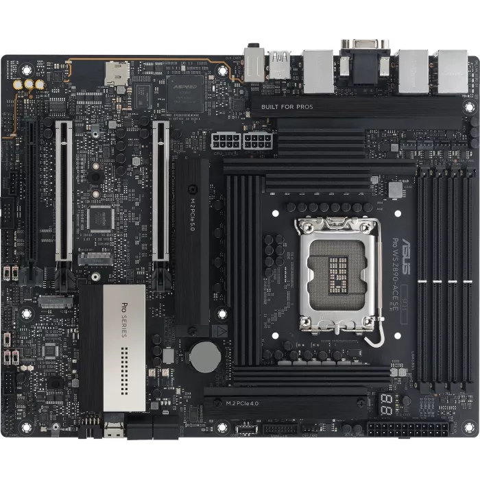 Материнская плата Asus PRO WS Z890-ACE SE Soc-1851 Intel Z890 4xDDR5 ATX AC`97 8ch(7.1) 1x10G/1х2,5G/1xGigabit RAID+HDMI