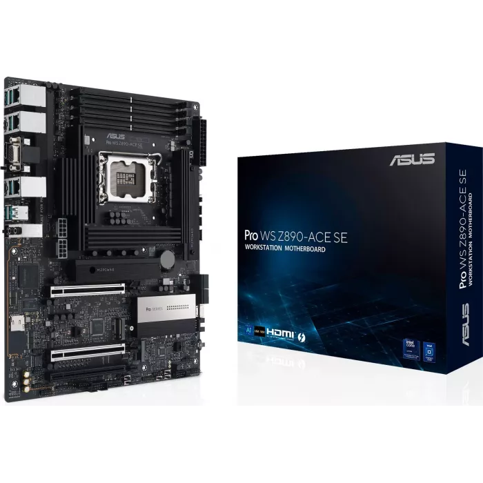 Материнская плата Asus PRO WS Z890-ACE SE Soc-1851 Intel Z890 4xDDR5 ATX AC`97 8ch(7.1) 1x10G/1х2,5G/1xGigabit RAID+HDMI