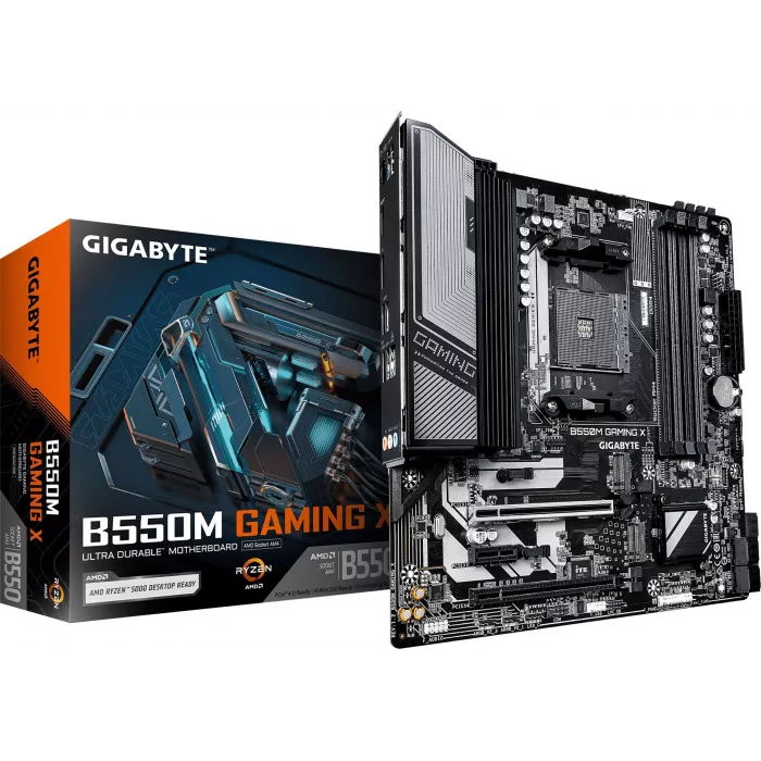 Материнская плата Gigabyte B550M GAMING X Soc-AM4 AMD B550 4xDDR4 mATX AC`97 8ch(7.1) GbLAN RAID+HDMI+DP