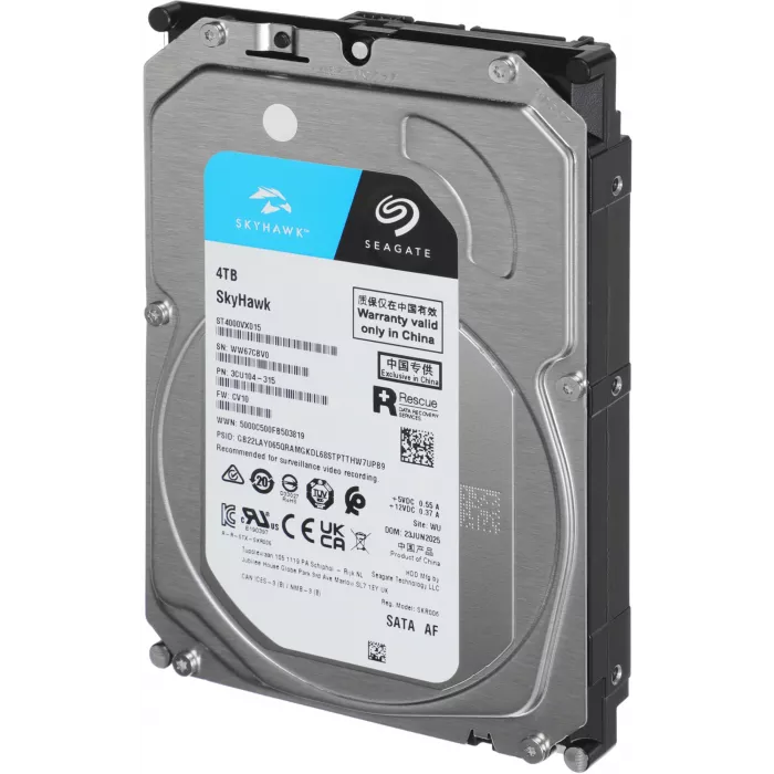 Жесткий диск Seagate SATA-III 4TB ST4000VX015 Surveillance Skyhawk 4KN (5400rpm) 256Mb 3.5"