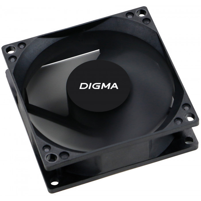 Вентилятор для корпуса Digma DFan-80 80х80x25 черный 3-pin 4-pin (Molex) 23дБ Ret