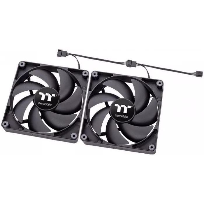 Вентилятор для корпуса Thermaltake CT140 140х140x25 черный 4-pin 30.5дБ (упак.:2шт) (CL-F148-PL14BL-A) Ret