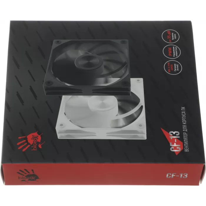 Вентилятор для корпуса Bloody CF-13 120х120x25 черный 4-pin 35дБ (CF-13-120-BK) Ret