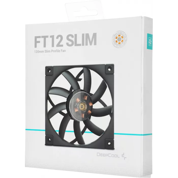 Вентилятор для корпуса Deepcool FT12 Slim 120х120x15 черный 4-pin 25.6дБ (R-FT12SLIM-BKWPN1-G) Ret