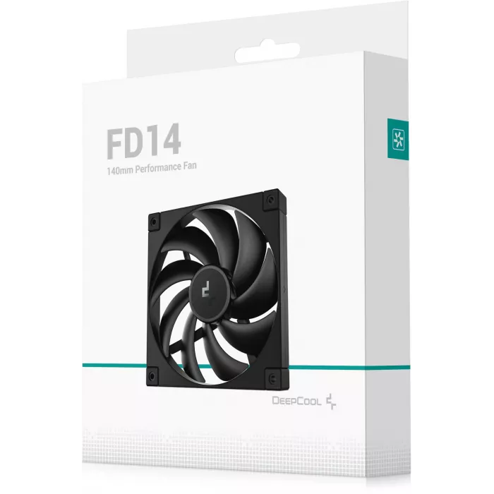 Вентилятор для корпуса Deepcool FD14 140х140x25 черный 4-pin 25.6дБ (R-FD14-BKNPN1-G) Ret