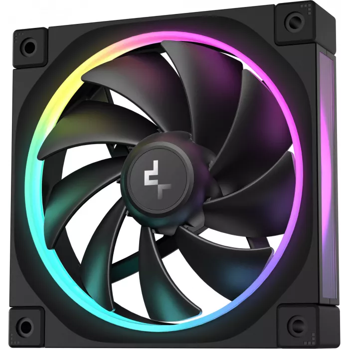 Вентилятор для корпуса Deepcool FL12 ARGB 120х120x25 черный 4-pin 32дБ (R-FL12-BKAPN1-G) Ret