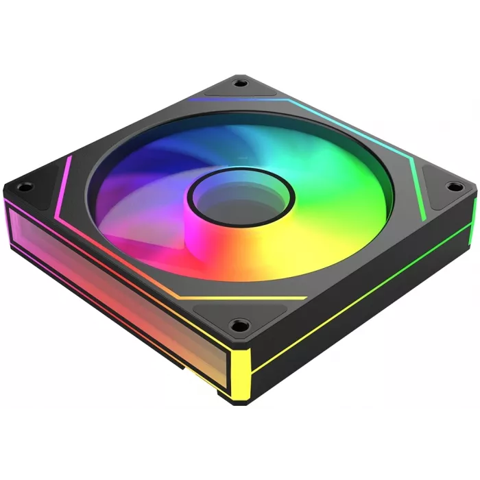 Вентилятор для корпуса Bloody CF-11 LCD ARGB 120х120x25 черный 4-pin 32дБ (упак.:1шт) (CF-11-ARGB120-BK) Ret