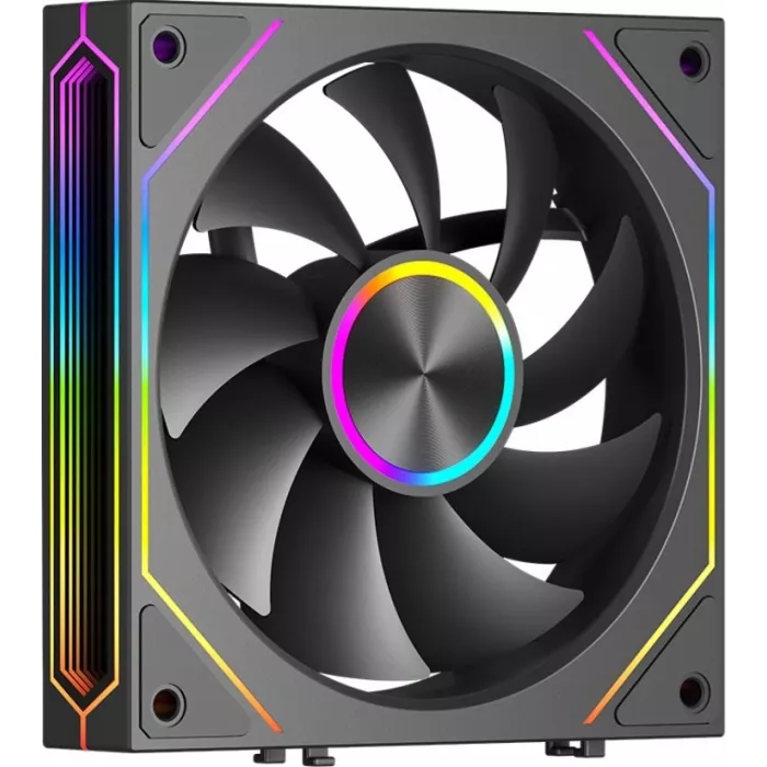 Вентилятор для корпуса PcCooler F3 X120 ARGB 120х120x25 черный 4-pin 28.4дБ (F3X120-BKAC112-GL) Ret