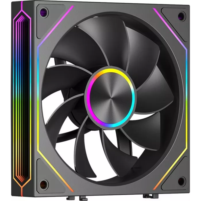 Вентилятор для корпуса PcCooler F3 X120R Reverse ARGB 120х120x25 черный 4-pin 28.4дБ (F3X12R-BKAC-GL) Ret