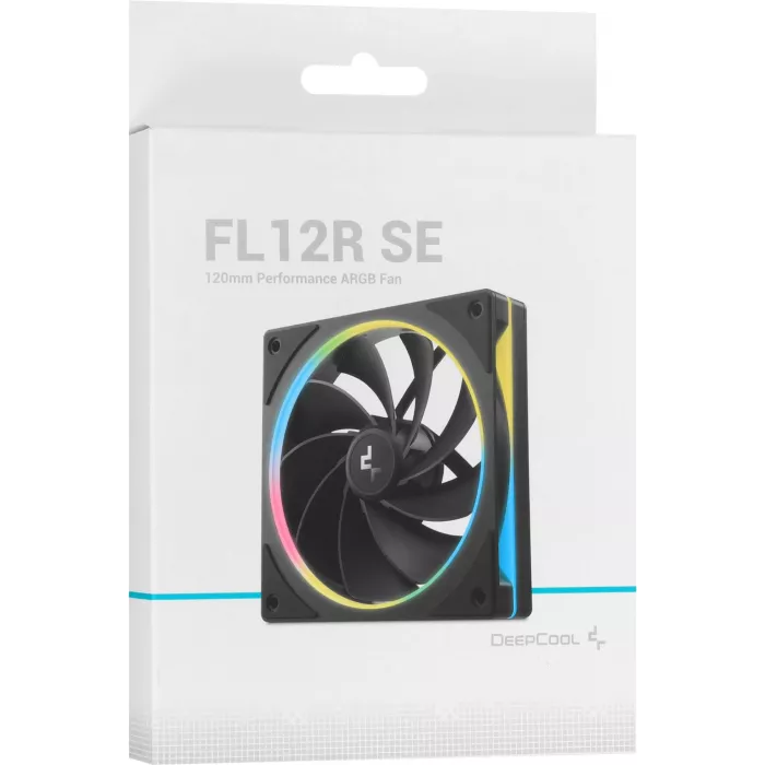 Вентилятор для корпуса Deepcool FL12R SE Reverse ARGB 120х120x25 черный 4-pin 25.79дБ (R-FL12RSE-BKAPN1-G) Ret