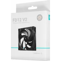 Вентилятор для корпуса Deepcool FD12 V2 120х120x25 черный 4-pin 35.6дБ (R-FD12V2-BKNPN1-G) Ret