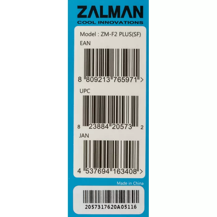 Вентилятор для корпуса Zalman ZM-F2 Plus (SF) 90х90x25 черный 3-pin 23дБ Ret