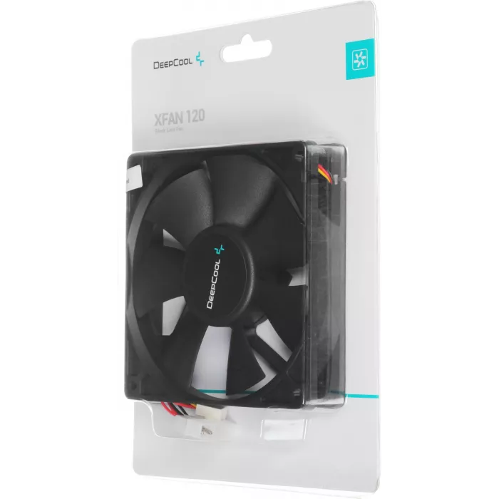 Вентилятор для корпуса Deepcool XFan 120 120х120x25 черный 3-pin 4-pin (Molex) 24дБ (DP-FDC-XF120) Ret