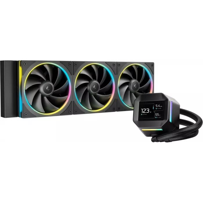 Система водяного охлаждения Deepcool LM360 ARGB Soc-AM5/AM4/1200/1700/1851 черный 4-pin 19-36dB Al LCD 250W 1729gr Ret (R-LM360-BKDMMC-1)