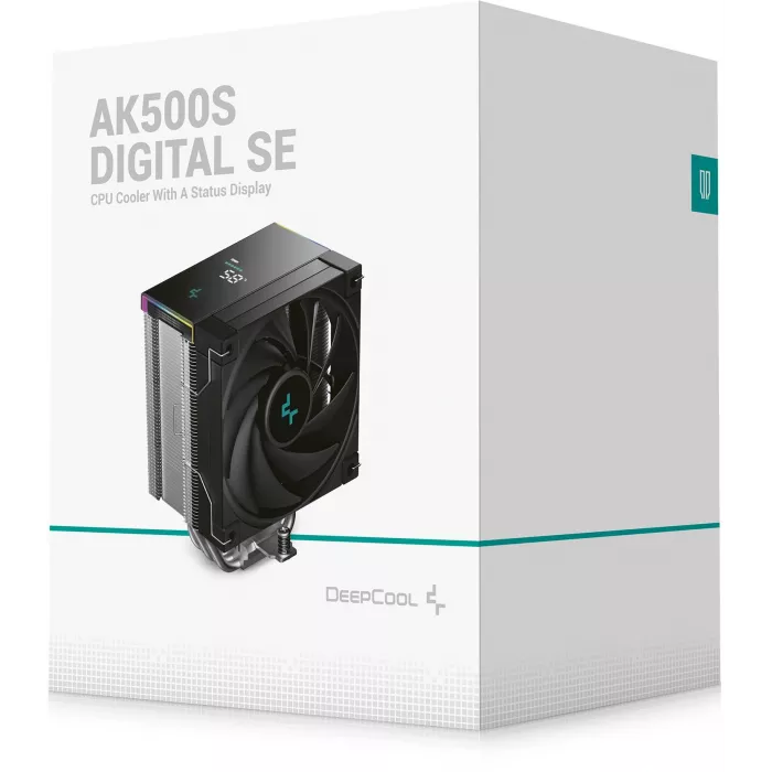 Устройство охлаждения(кулер) Deepcool AK500S Digital SE ARGB Soc-AM5/AM4/1200/1700/1851 черный 4-pin 28dB Al+Cu LCD 240W 864gr Ret (R-AK500S-BKADMN-GJD)