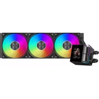 Система водяного охлаждения PcCooler DS360 Display ARGB Soc-AM5/AM4/1200/1700/1851 черный 4-pin 39.8dB Al LCD 310W Ret (DS360-BKAWXY-GL)