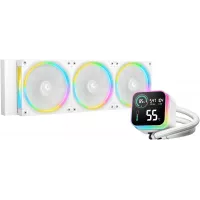 Система водяного охлаждения Deepcool LQ360 Ultra ARGB Soc-AM5/AM4/1200/1700/1851 белый 4-pin 32dB Al LCD 350W 1900gr Ret (R-LQ360-WHASMC-G-1)