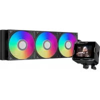 Система водяного охлаждения PcCooler GT360M Display ARGB Soc-AM5/AM4/1200/1700/1851 черный 4-pin 15-33.7dB Al LCD 310W Ret (GT360M-BKAWXX-GL)
