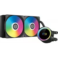 Система водяного охлаждения PcCooler DA240 Max ARGB Soc-AM5/AM4/1200/1700/1851 черный 4-pin 33.8dB Al 270W Ret (DA240V2-BKAWXX-GL)