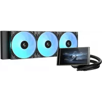 Система водяного охлаждения Deepcool LT360 Vision ARGB Soc-AM5/AM4/1200/1700/1851 черный 4-pin 33.66dB Al LCD 350W 1768gr Ret (R-LT360VISION-BKAMMC-G-1)