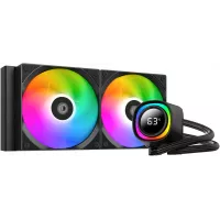 Система водяного охлаждения ID-Cooling FX240 TD ARGB Soc-AM5/AM4/1200/1700/1851 черный 4-pin 27.2dB Al LCD 300W Ret