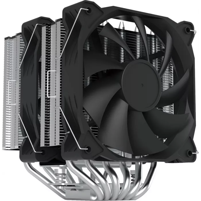 Устройство охлаждения(кулер) Zalman CNPS12X BP нет подсветки Soc-AM5/AM4/1200/1700/1851 черный 4-pin 32.2dB Al+Cu 260W 750gr Ret