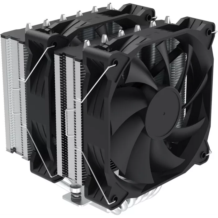 Устройство охлаждения(кулер) Zalman CNPS12X BP нет подсветки Soc-AM5/AM4/1200/1700/1851 черный 4-pin 32.2dB Al+Cu 260W 750gr Ret