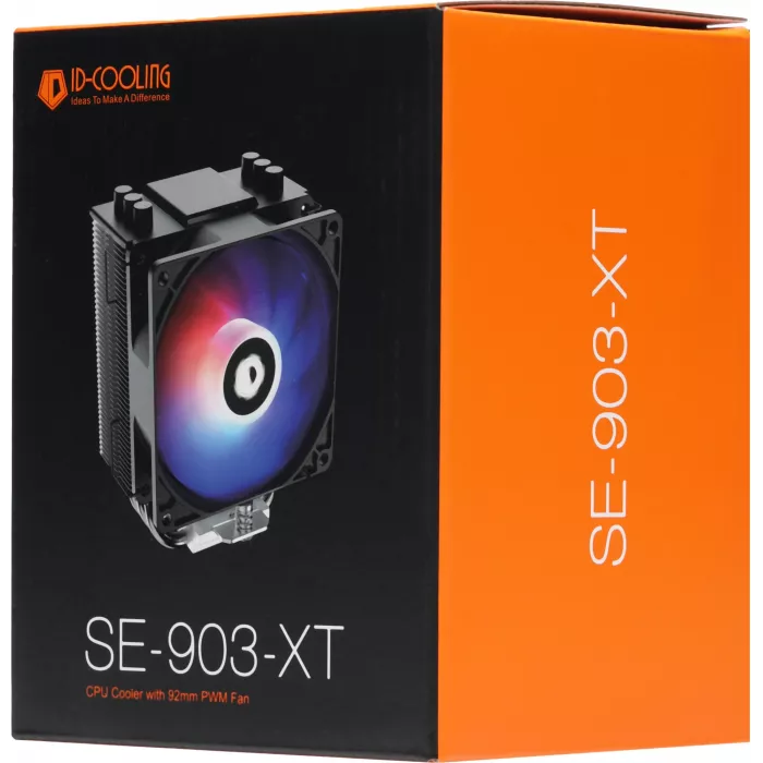 Устройство охлаждения(кулер) ID-Cooling SE-903-XT RGB Soc-AM5/AM4/1200/1700/1851 черный 4-pin 14-26dB Al+Cu 130W 650gr Ret