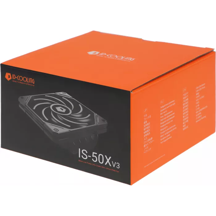 Устройство охлаждения(кулер) ID-Cooling IS-50X V3 Soc-AM5/AM4/1200/1700/1851 черный 4-pin 14-30dB Al+Cu 130W 385gr Ret